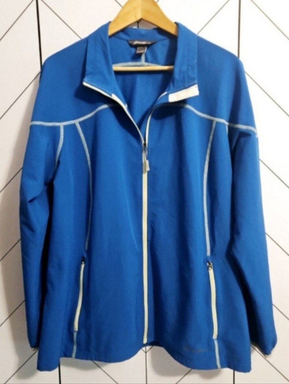 Eddie Bauer Bright Blue Lightweight Windbreaker Jacket, Plus 2X